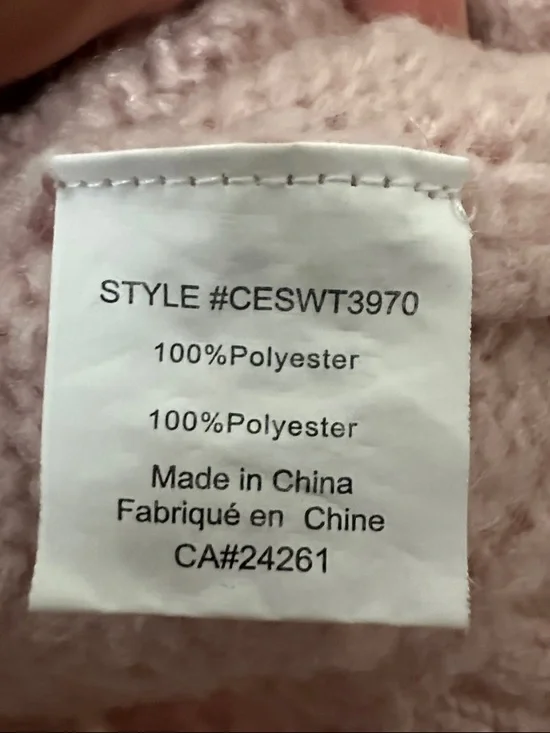 Cozy Cable Knit Women's Sweater - Dusty Pink - Picture 2 of 5